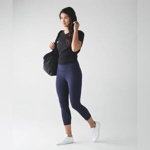 Lululemon Align Crop leggings in navy blue color